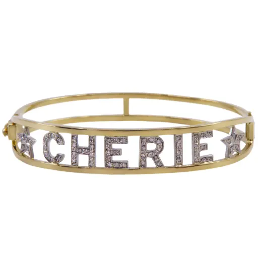 [MT32522188] Bracciale rigido "Cherie" - Brillanti 0,30ct H-VS1, oro giallo 18kt