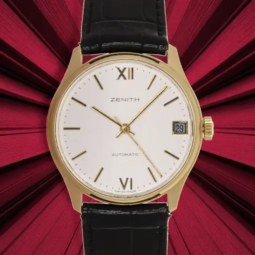 [MT32535022] Zenith Automatic, 33 mm, Date, Our Box & Papers, (18kt net weight 12,4 gr.)