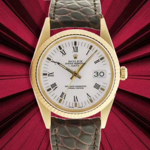 [MT32535918] Rolex 15038 date cinturino pelle 