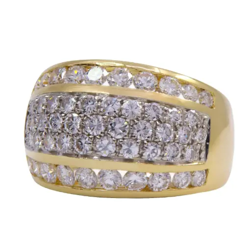 [MT32537367] Anello fascia - Brillanti 1,30ct. G/H-VS1, oro 18kt.  peso totale 10,40gr