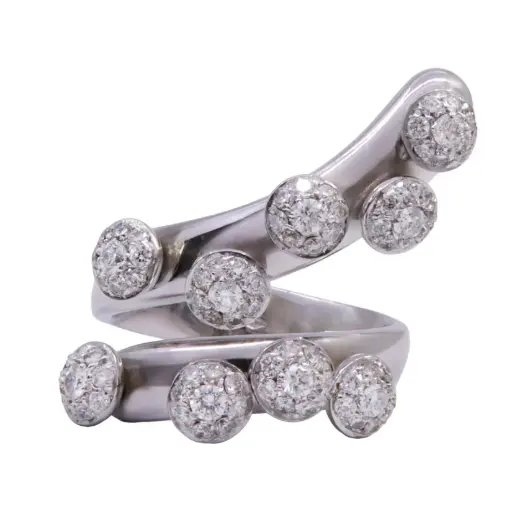 [MT32602108] Anello - Brillanti 0,80ct. G-VS1, oro 18kt. peso totale 15,20gr.