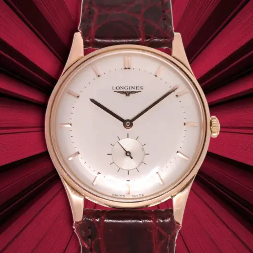 [MT32603235] Longines classic ref:7597-2 Yellow gold 18kt - coccodrile leather strap - our box and papers