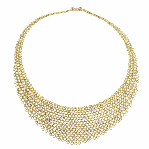 [MT32604341] Collana girocollo - Oro giallo e brillanti 0,36ct. H-VS1 50,80gr. totale