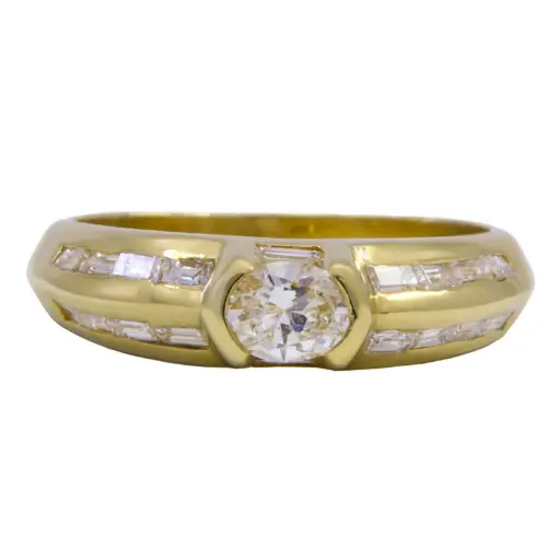[MT32609458] Anello - Brillanti 0,65ct. G-VS1, oro 18kt. peso totale 5.20gr