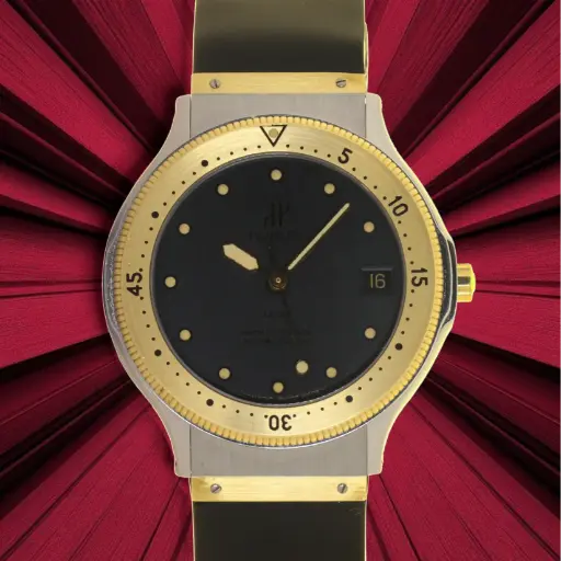 [MT32618964] Hublot MDM Geneve ref:225773, steel and gold - caucciù strap