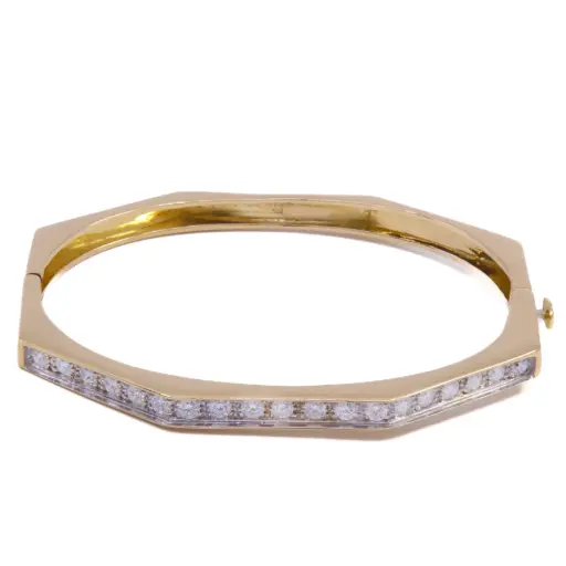 [MT32619531] Bracciale rigido - Brillanti 1,00ct. oro 18kt. peso totale 17,70gr