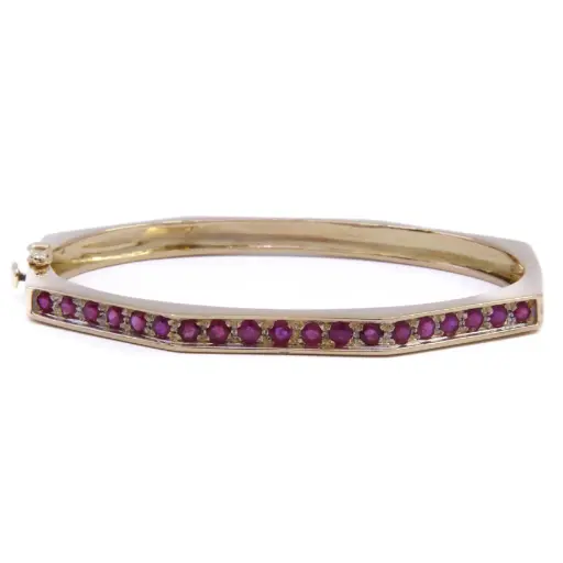 [MT32619538]  Bracciale rigido - Rubini 1,33ct. oro 18kt. peso totale 19,70gr