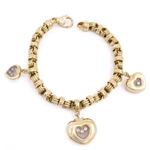 [MT32620168] Bracciale Chopard Happy Diamond - Oro 18kt e brillanti. peso totale 62,60gr.