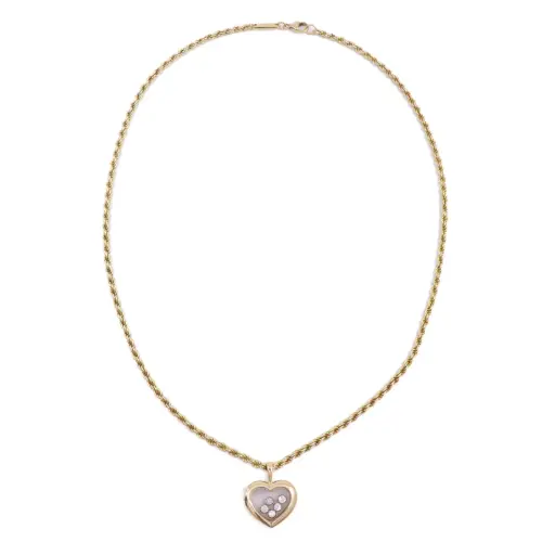 [MT32620175] Collana Chopard Happy Diamond - Oro 18kt e brillanti. peso totale 17,60gr.