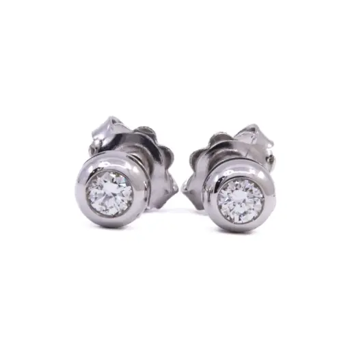 [MT32622093] Orecchini puntoluce - Brillanti 0,18ct. totali, G-VS1 oro 18kt. peso totale 2,30gr