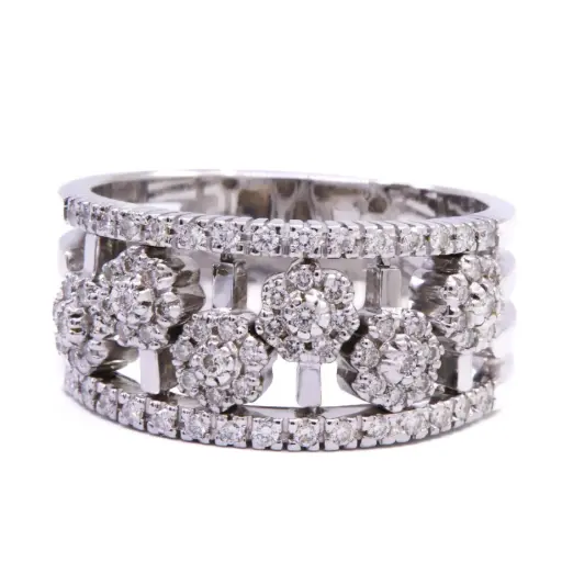 [MT32624627] Anello fascia - Brillanti 0,50ct. G-VS1, oro 18kt. peso totale 10,9gr.