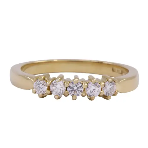 [MT32627378] Anello Veretta in oro giallo circa brillanti 0,50 ct. gr. 3,4