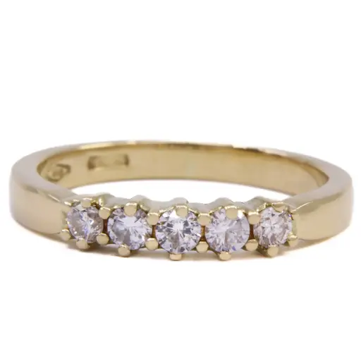 [MT32627413] Anello veretta- Brillanti 0,50ct. H-VS1, oro 18kt. peso totale 3,3gr.