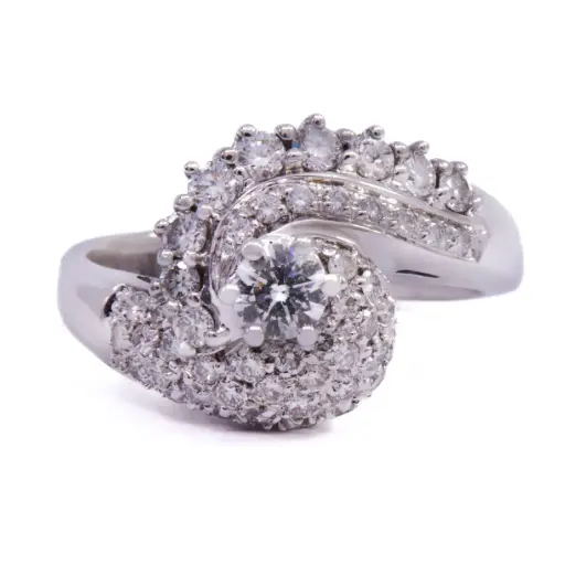 [MT32628435] Anello - Brillanti 0,22ct. F-VVS, oro 18kt. peso totale 7,2gr.
