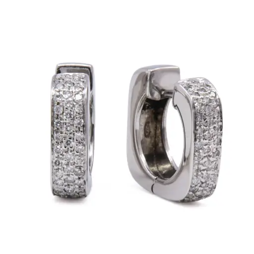 [MT32632901] Orecchini cerchi Marika - Brillanti 0,40ct. G-VS1, oro 18kt. peso totale 6,40gr