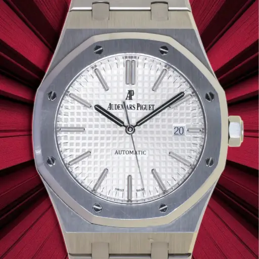 [MT32634315] Audemars Piguet Royal Oak Silver Dial 15400ST.OO.1220ST.02 - Original Box and Papers - 2015 - our two-year warranty