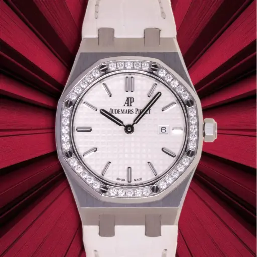 [MT32634322] Audemars Piguet Royal Oak Lady ref.67651ST.ZZ.D011CR.01 Full Set -2016 - our two-year warranty