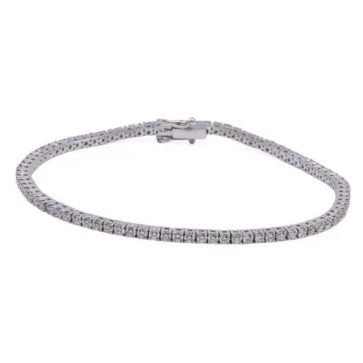 [MT32636338] Bracciale tennis - Brillanti 2,70ct. F/G VVS peso totale 9,9gr.