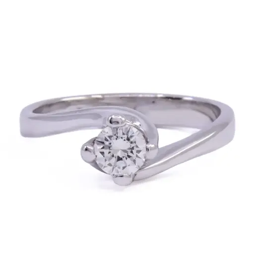 [MT32639040] Anello solitario - Brillante 0,45ct G/H-VS1 oro 18kt, peso totale 4,80gr